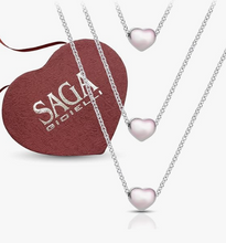 Carica l&#39;immagine nel visualizzatore di Gallery, SAGA GIOIELLI® Collana Donna San Valentino Tre Cuori Acciaio
