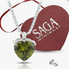 SAGA GIOIELLI® Collana Donna Cuore Cristalli Punto Luce Acciaio