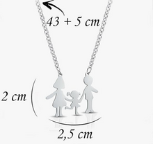 Carica l&#39;immagine nel visualizzatore di Gallery, SAGA GIOIELLI® Collana Donna Bebè Bambina Bambino Family Acciaio
