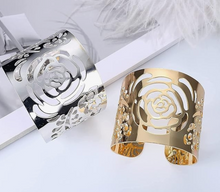 Carica l&#39;immagine nel visualizzatore di Gallery, JeweBella 6 Pezzi Bracciale Donna Set Largo Aperti Regolabile Polsino Braccialetto a Spirale in Filo Oro/Argento Punk Bracciale Rigido Gioielli
