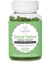 Carica l&#39;immagine nel visualizzatore di Gallery, Lashilé Beauty Good Detox Integratore Alimentare Disintossicante dell&#39;Organismo a Base di Viola del Pensiero, Betulla e Fermenti Lattici, 60 Pastiglie Gommose
