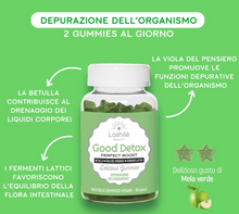 Carica l&#39;immagine nel visualizzatore di Gallery, Lashilé Beauty Good Detox Integratore Alimentare Disintossicante dell&#39;Organismo a Base di Viola del Pensiero, Betulla e Fermenti Lattici, 60 Pastiglie Gommose
