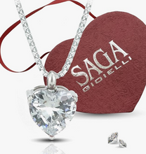 Carica l&#39;immagine nel visualizzatore di Gallery, SAGA GIOIELLI® Collana Donna Cuore Cristalli Punto Luce Acciaio
