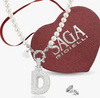 SAGA GIOIELLI® Collana Donna Perle Ciondolo Iniziale Lettera Alfabeto Confezione Regalo Festa Della Mamma