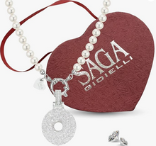 Carica l&#39;immagine nel visualizzatore di Gallery, SAGA GIOIELLI® Collana Donna Perle Ciondolo Iniziale Lettera Alfabeto Confezione Regalo Festa Della Mamma
