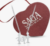 SAGA GIOIELLI® Collana Donna Bebè Bambina Bambino Family Acciaio