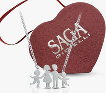 Carica l&#39;immagine nel visualizzatore di Gallery, SAGA GIOIELLI® Collana Donna Bebè Bambina Bambino Family Acciaio
