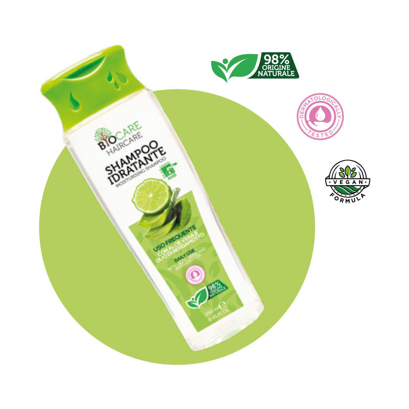 SHAMPOO IDRATANTE USO FREQUENTE IDRATANTE BIOCARE CON ALOE VERA E OLIO DI BERGAMOTTO